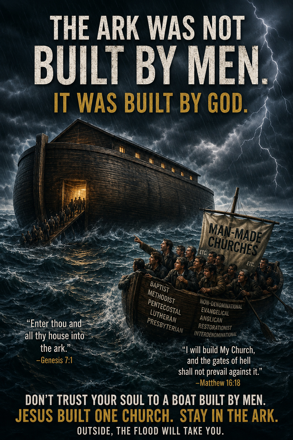 One Ark. One Church. One Savior.