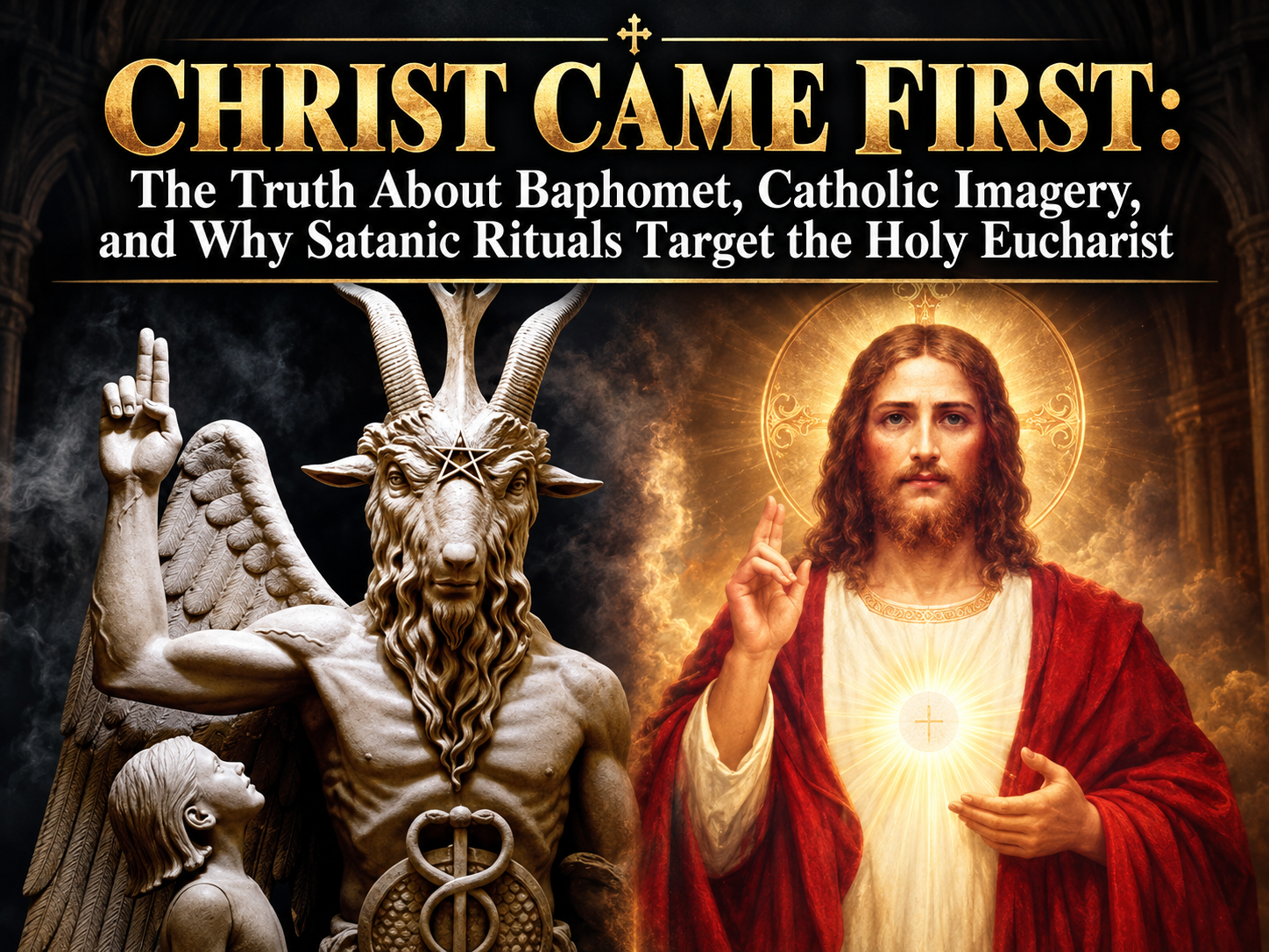 CHRIST CAME FIRST: The Truth About Baphomet, Catholic Imagery, and Why Satanic Rituals Target the Holy Eucharist